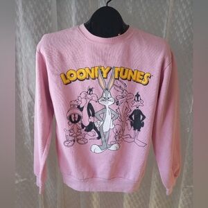 Looney Tunes Graphic Print Sweatshirt Pink Women's Juniors Size XS/1
